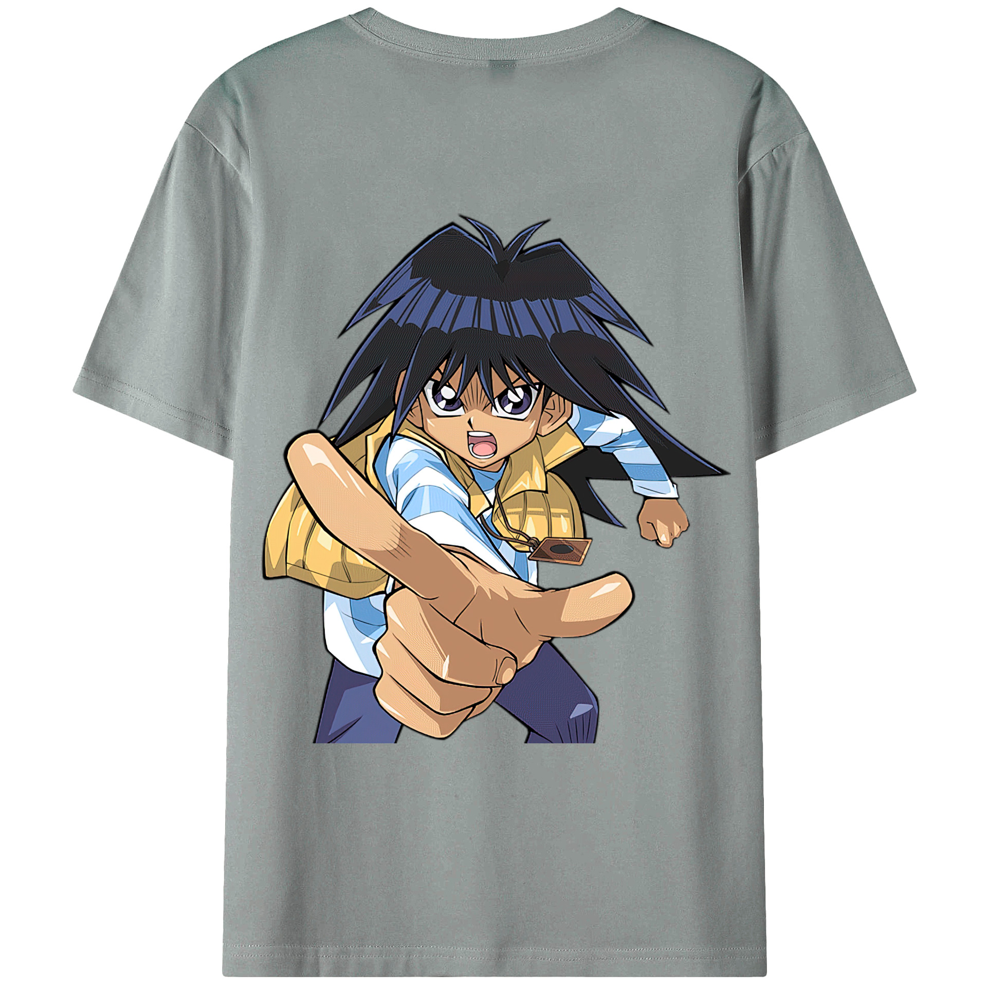 （画像用） 遊☆戯☆王 Yu-Gi-Oh! 綿100％ メンズ半袖Tシャツ（バックプリント） 通気性